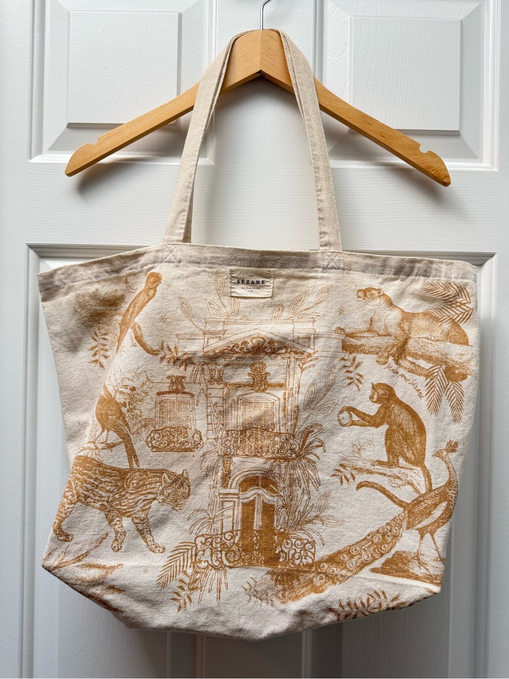 SEZANE cotton canvas tote bag